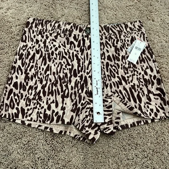 NWT new Anthropologie the ettie shorts Maeve 30 animal print brown - Picture 15 of 16
